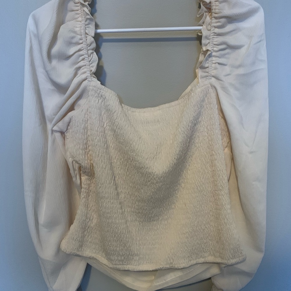 Astr Cream Ruffled Blouse - Picture 3 of 5